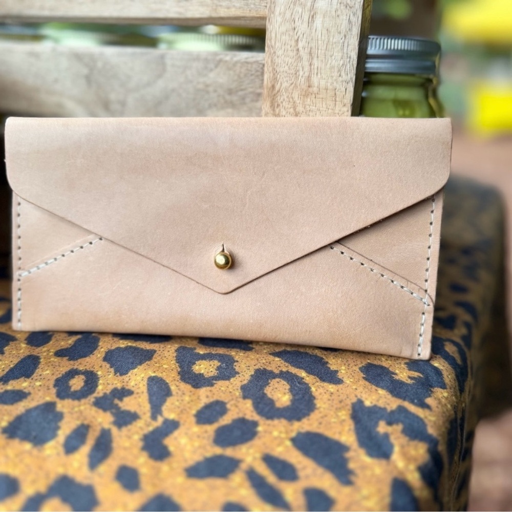 Meanwhile Back on the Farm Virginia Leather Envelope Wallet